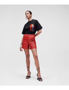 ŠORTKY KARL LAGERFELD PERFORATED FAUX LEATHER SHORTS
