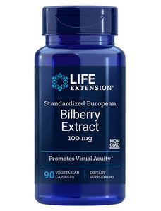 Life Extension Standardized European Bilberry Extract 90 ks, vegetariánska kapsula, 100 mg