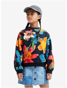Black Girly Floral Sweatshirt Desigual Chandra - Girls