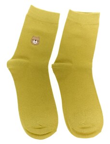 AURA.VIA Dámske žlté ponožky RUMAC