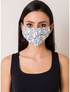 Fashionhunters Black and white protective mask with print
