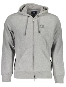 Pánska sivá mikina na zips LA MARTINA