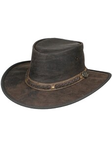 Austrálsky klobúk kožený s klokanou kožou - KANGAROO SUNDOWNER