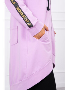 K-Fashion Mikina so zipsom na chrbte fialová