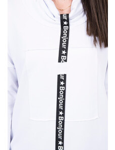 K-Fashion Šaty s kravatou bielej