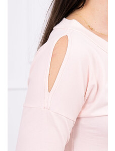Šaty s potiskem Honey model 18744052 pudrově růžové - K-Fashion