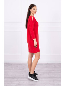 K-Fashion Šaty s potlačou koša červené