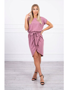 K-Fashion Šaty s obálkou dole tmavě růžové