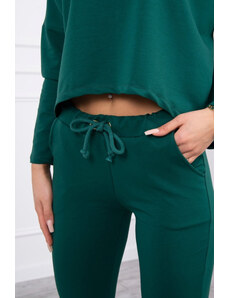 K-Fashion Súprava so zelenou blúzkou nadmernej veľkosti