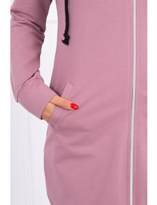 K-Fashion Mikina s kapucňou tmavo ružová