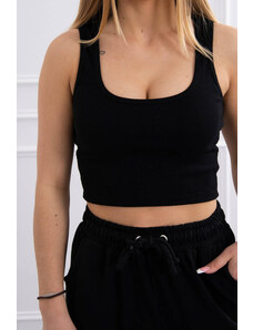 K-Fashion Súprava top+nohavice čierna