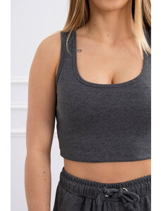 K-Fashion Grafitová súprava top+nohavice