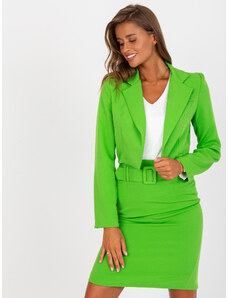 Basic Zelené krátke elegantné sako