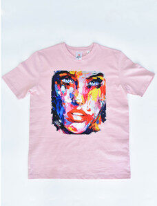 Fam Dámske tričko Organic T-shirt - Ružové / Face1