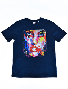 Fam Dámske tričko Organic T-shirt - Modré / Face1