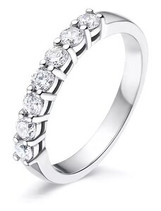 Royal Fashion strieborný rhodiovaný prsteň s drahokamami moissanity HA-XJZ042-SILVER-MOISSANITE