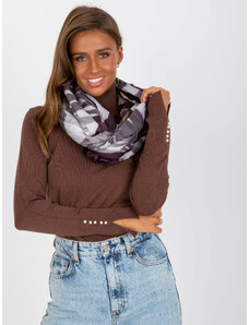 Fashionhunters Dark purple patterned cotton scarf