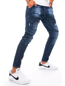Dstreet Tmavo-modré štýlové džínsy.
