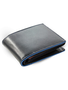 Arwel Čiernomodrá pánska kožená peňaženka Marston