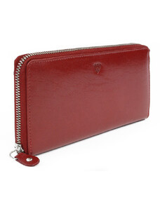 Arwel Červená dámska kožená zipsová peňaženka Gudmar