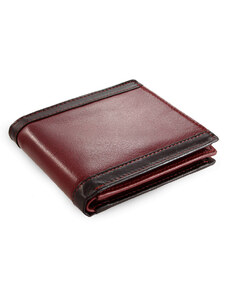 Arwel Červenočierna pánska kožená peňaženka Elof
