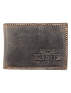 Hunters premium Malá kožená peňaženka Hunters - hnedá 2246