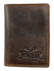 Malá kožená peňaženka Hunters premium - hnedá 3794