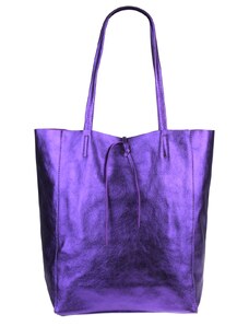 Fialová kožená talianska kabelka Annalisa Viola Lucida NovaKabelka.sk