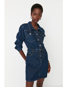 Trendyol Collection Modré mini džínsové šaty