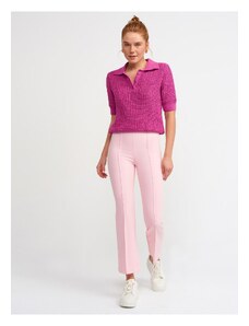 Dilvin 4990 Okrasné prešívané ľahké nohavice ružovej farby