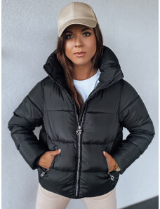 BASIC Čierna zimná bunda s golierom BUENO TY2900