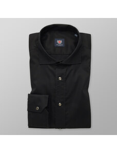 Willsoor Pánska slim fit košeľa čiernej farby so zapínaním na patentky 13648