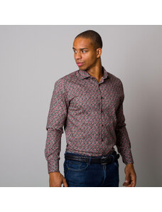 Willsoor Pánska košeľa klasická s farebným bodkovaným vzorom 13186