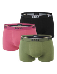 BOSS - boxerky 3PACK cotton stretch power army green combo - limitovaná fashion edícia (HUGO BOSS)