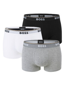 BOSS - boxerky 3PACK cotton stretch power black, white, gray - limitovaná fashion edícia (HUGO BOSS)