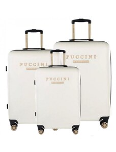 Puccini -Cestovné kufre - sada troch kusov 235,5 L, XL,M,S na kolieskach Puccini biele Los Angeles