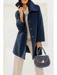 Ashley Brooke Dizajnový fleecový krátky kabát, modrý