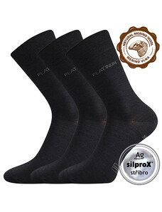 Ponožky LONKA Dewool black 3 páry 35-38 114263