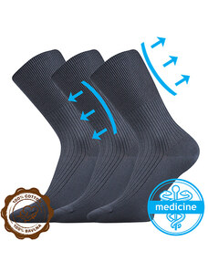 Ponožky LONKA Zdravan tmavo šedé 3 páry 35-37 109572