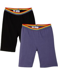 bonprix Pride detské elastické šortky (2 ks), farba čierna