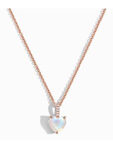 Royal Exklusive Royal Fashion náhrdelník Srdce 14k ružové zlato Vermeil s drahokamom Moonstonom a drahokamami topazy GU-DR20246N-ROSEGOLD-MOONSTONE-TOPAZ