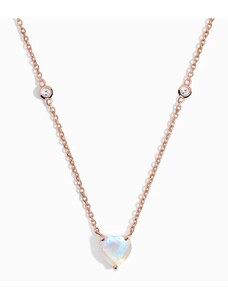 Royal Exklusive Royal Fashion náhrdelník Srdce 14k ružové zlato Vermeil s drahokamom Moonstonom a drahokamami topazy GU-DR23100N-ROSEGOLD-MOONSTONE-TOPAZ