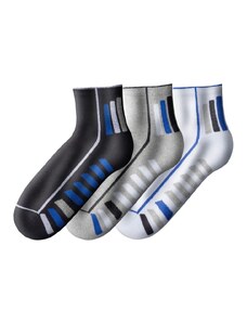 Blancheporte Súprava 3 párov športových ponožiek Quarter sivá+biela+čierna 050