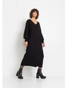 bonprix Pletené šaty, oversize, farba čierna