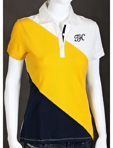 Tommy Hilfiger dámské polo tričko s pruhy černá/žlutá/bílá Stripe