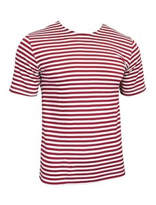 RU Námornícke tričko pásikavé KR červeno-biele