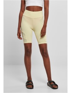UC Ladies Women's High Waist Tech Mesh Cycle Shorts, Soft Yellow