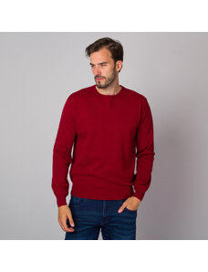 Willsoor Pánsky sveter červenej farby s elastickými manžetami 13930