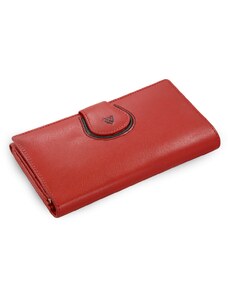 Arwel Červená dámská kožená rámová peněženka s ozdobnou klopnou 511-1526-31/60