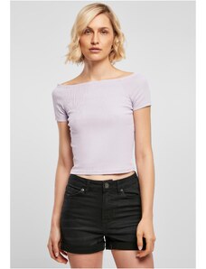 UC Ladies Women's T-shirt with ribbed pattern in lilac